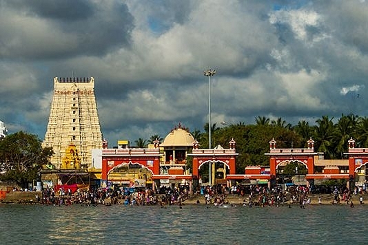 Ramanathaswamy Temple on the island of Rameswaram, Tamil Nadu. (@thetemplesindia/Twitter)