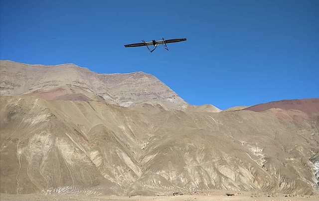 A drone flying in high-altitude area. (IdeaForge)