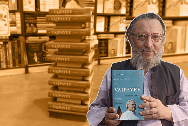 Shakti Sinha with his book  <i>Vajpayee: The Years That Changed India.</i>