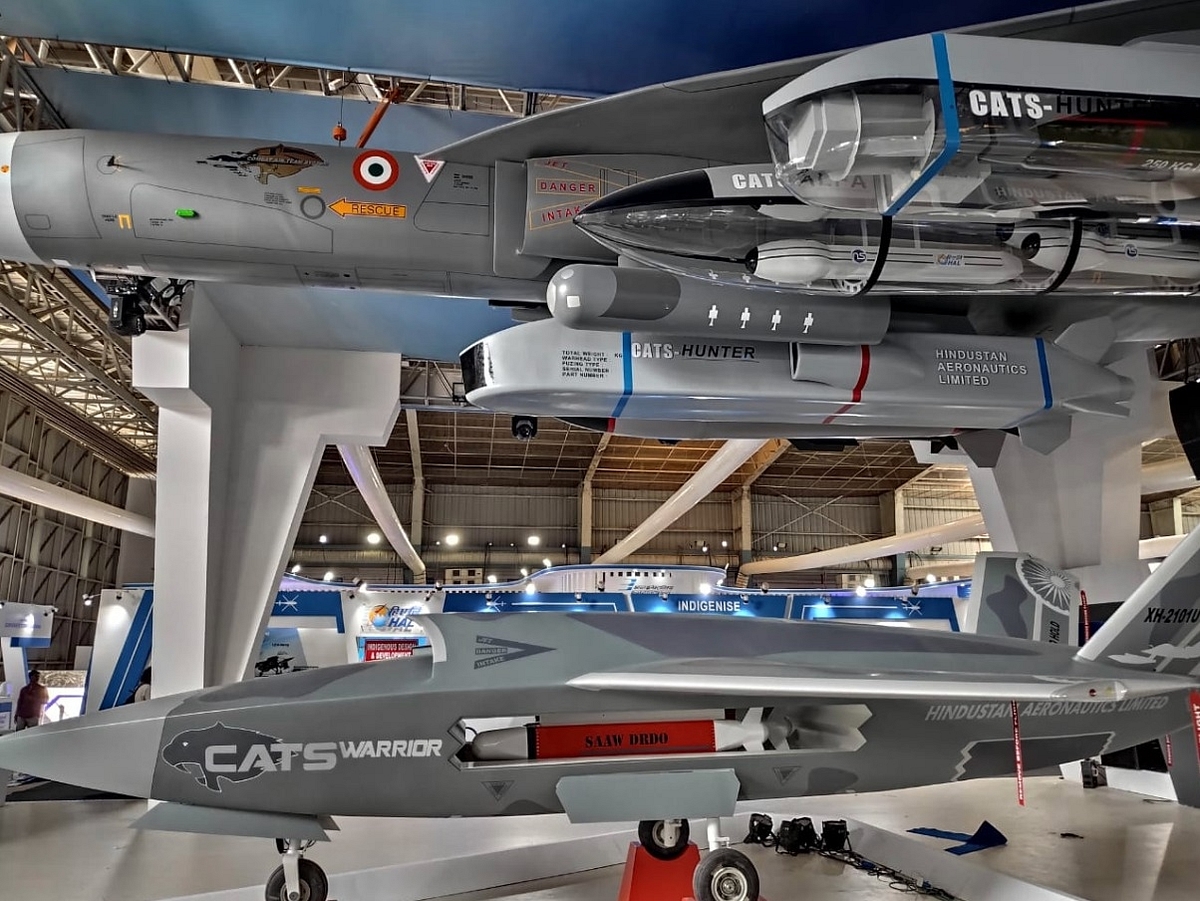 India’s New ‘Warrior’ Drone, Part Of Combat Air Teaming System Being Developed By HAL, Revealed At Aero India