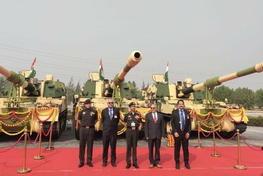 Indian Army Chief General  Naravane Flags Off 100th “Make In India” K-9 Vajra-T Self-Propelled Gun In Surat