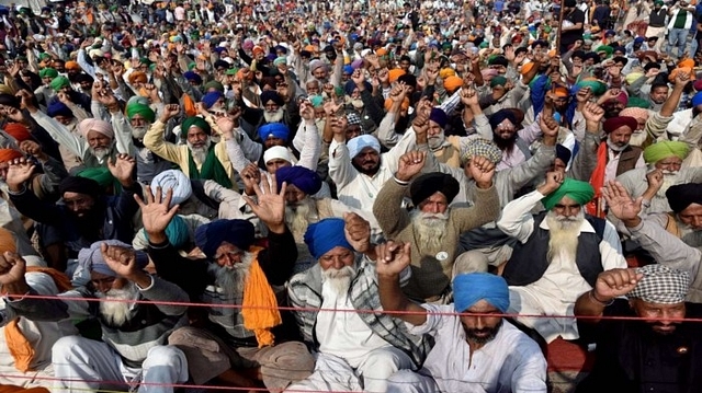 Farmers protest.