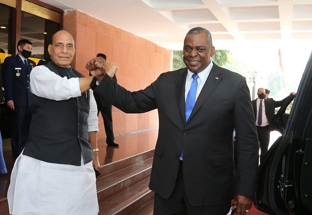  Defence Minister Rajnath Singh and  US Secretary of Defence, General Lloyd Austin