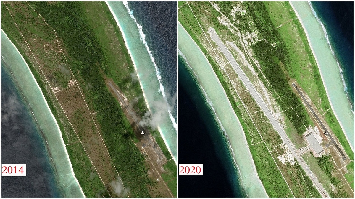 A 3,000 metre long runway has come up on the island.