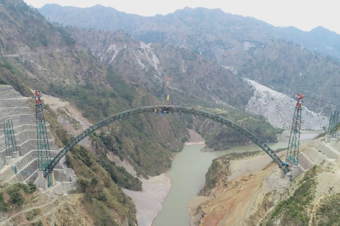 J&K: Indian Railways Completes Arch Closure Of Chenab Bridge, World's Highest Railway Bridge