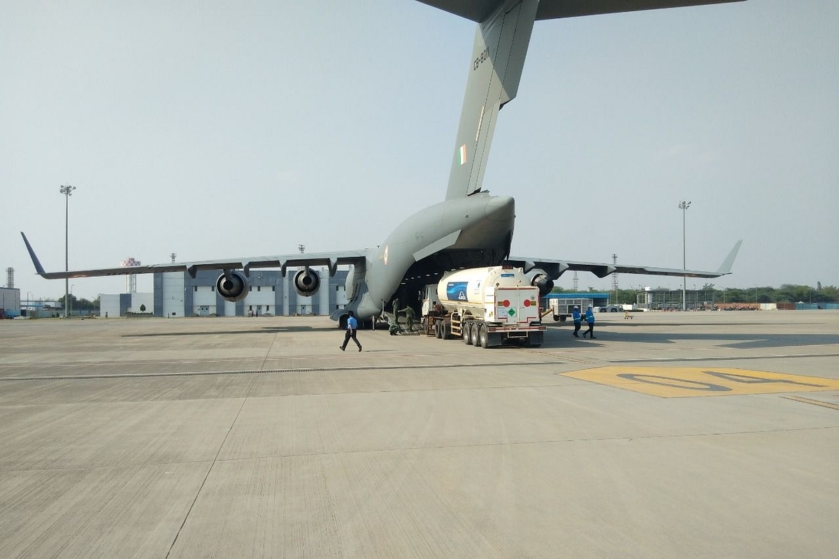 Watch: Indian Air Force Deploys Its Transport Aircraft To Airlift Cryogenic Oxygen Containers