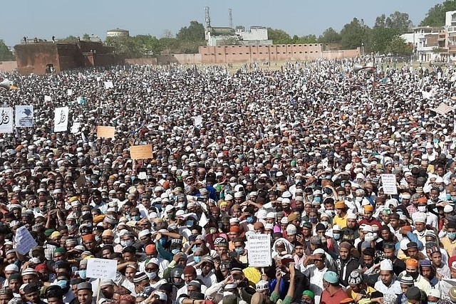 A still from a rally in bareilly