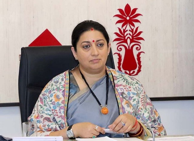 Union Textiles Minister Smriti Zubin Irani.