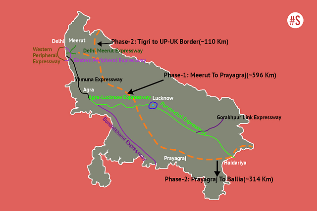 UP’s operational and under-construction expressways. (Illustration: Swarajya Magazine)