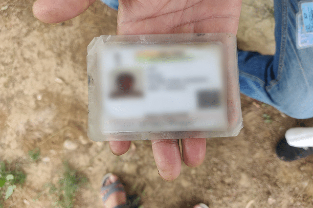 Chandra Mohan shows the girl’s Aadhaar card