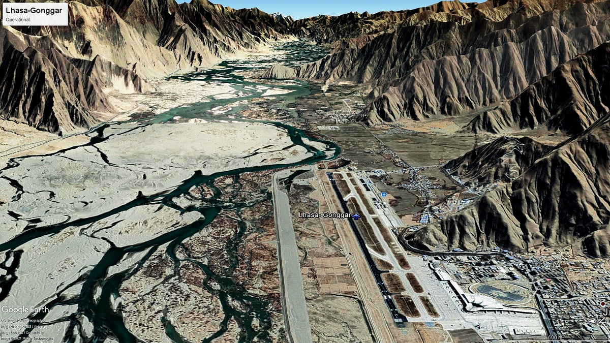 Map 10: Lhasa-Gonggar airport