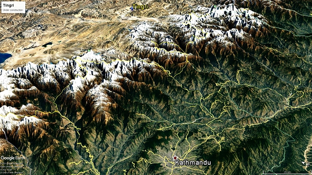Map 7: Tingri airfield looking northeast from Kathmandu