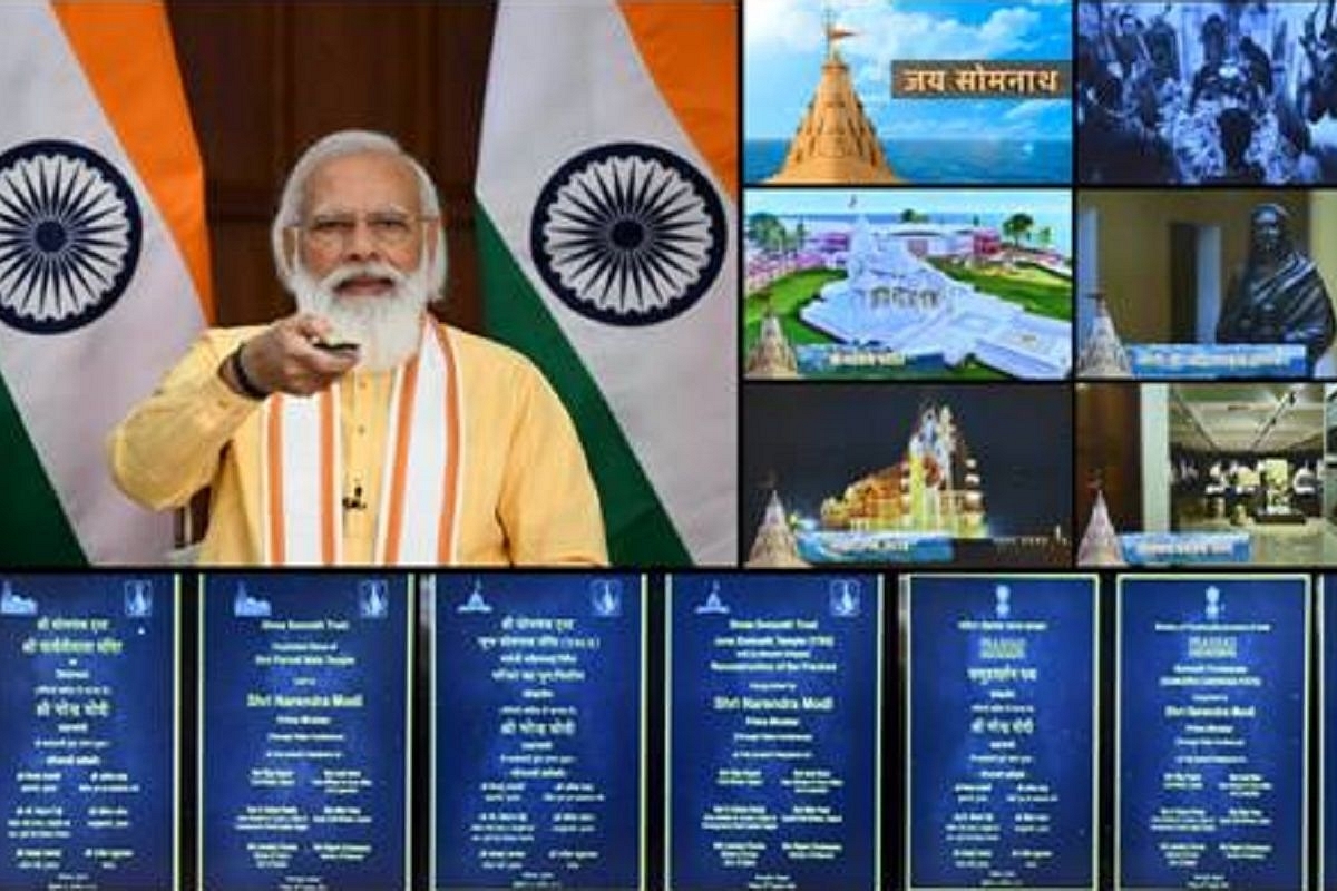 Gujarat: PM Modi Inaugurates Promenade, Exhibition Centre And Reconstructed Temples In Somnath
