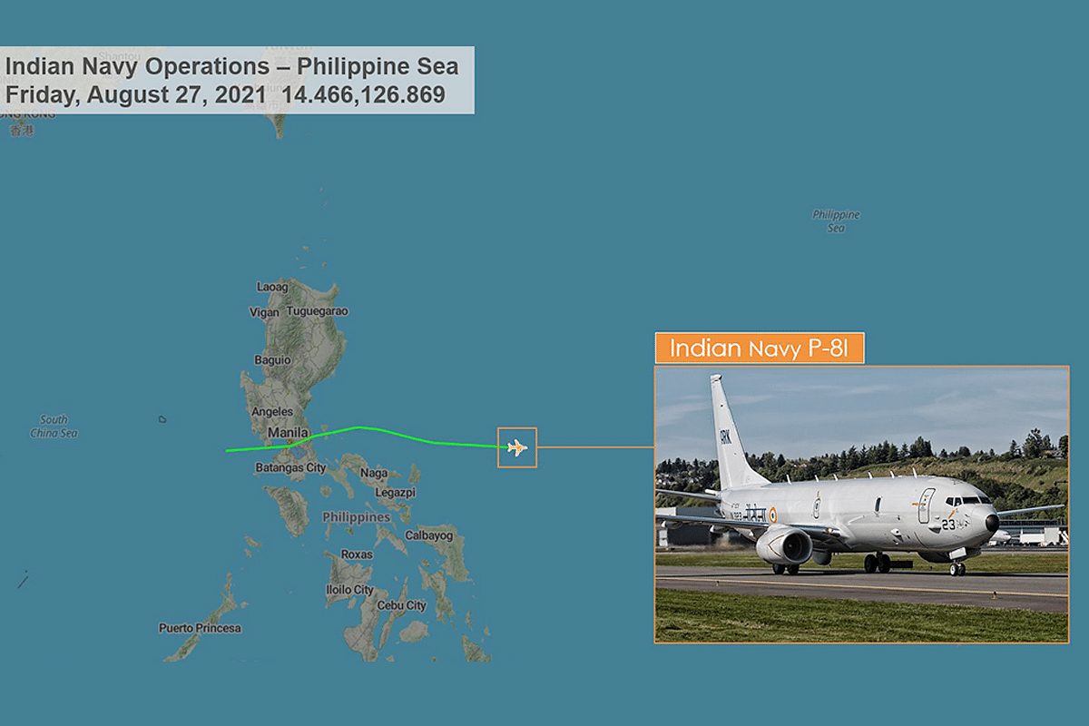 Indian Navy's P-8I Submarine Hunting Aircraft Spotted Flying Near South China Sea 