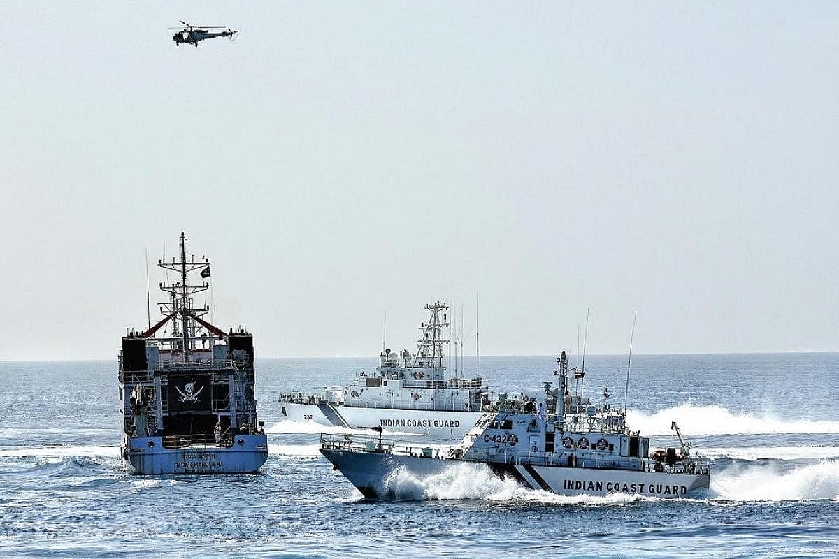 Indian Coast Guard Apprehends Pakistani Boat With 12 Crew Members Off Gujarat Coast During Surveillance Operation