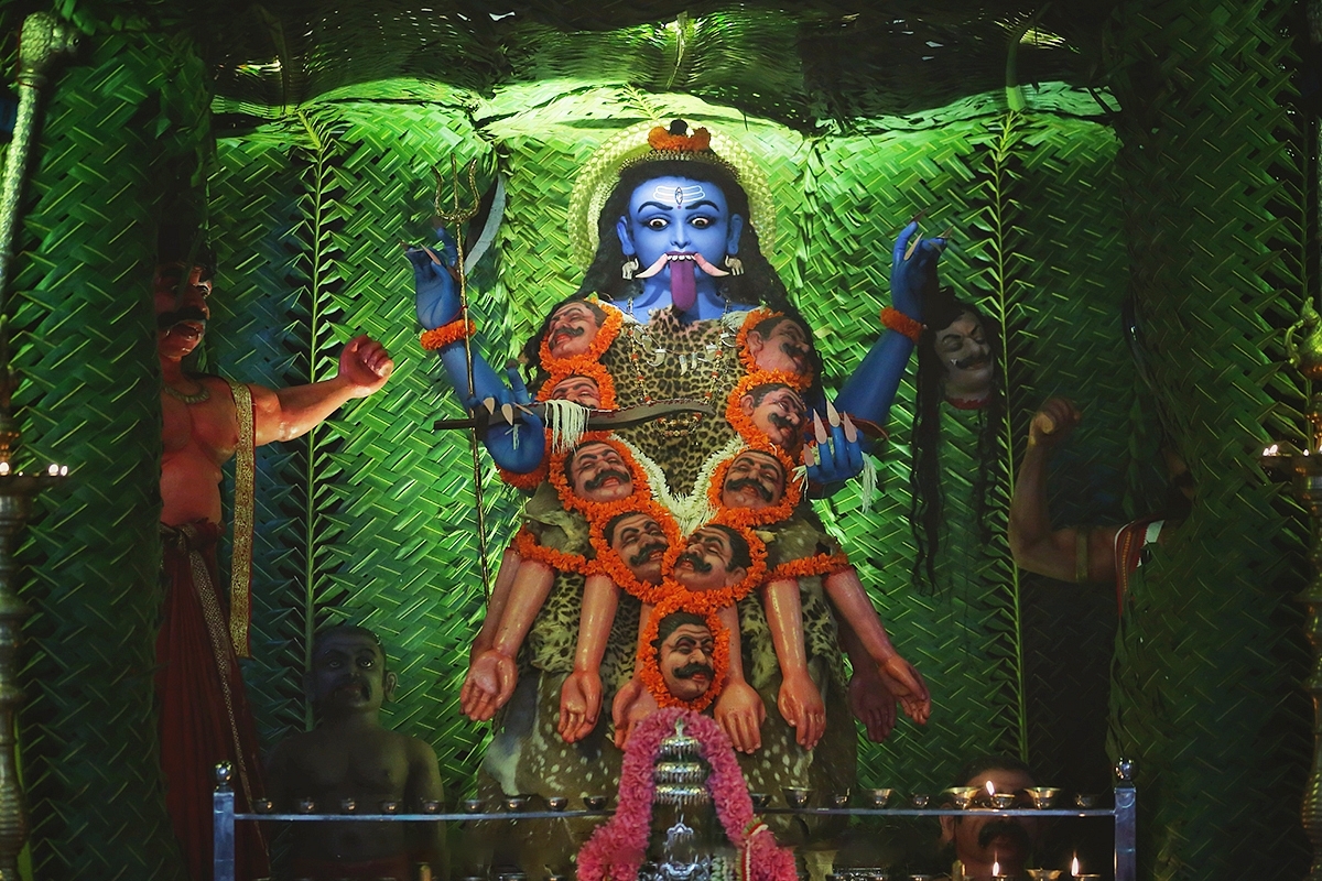 The same idol of Sharada (2020) adorned as Kali (PC: Anantesh Bhat)