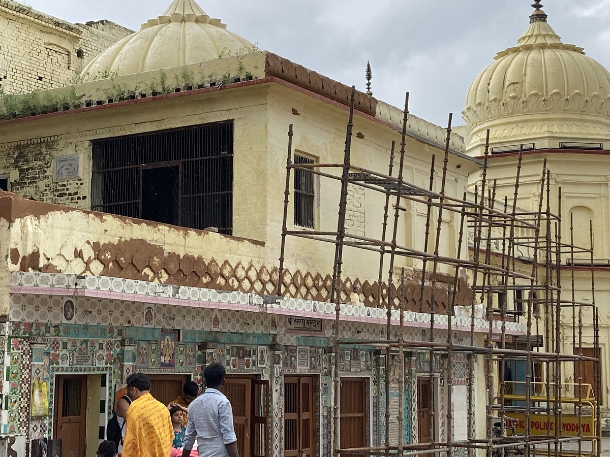 Work was on to revamp the heritage structures at Ram ki Paidi using traditional methods