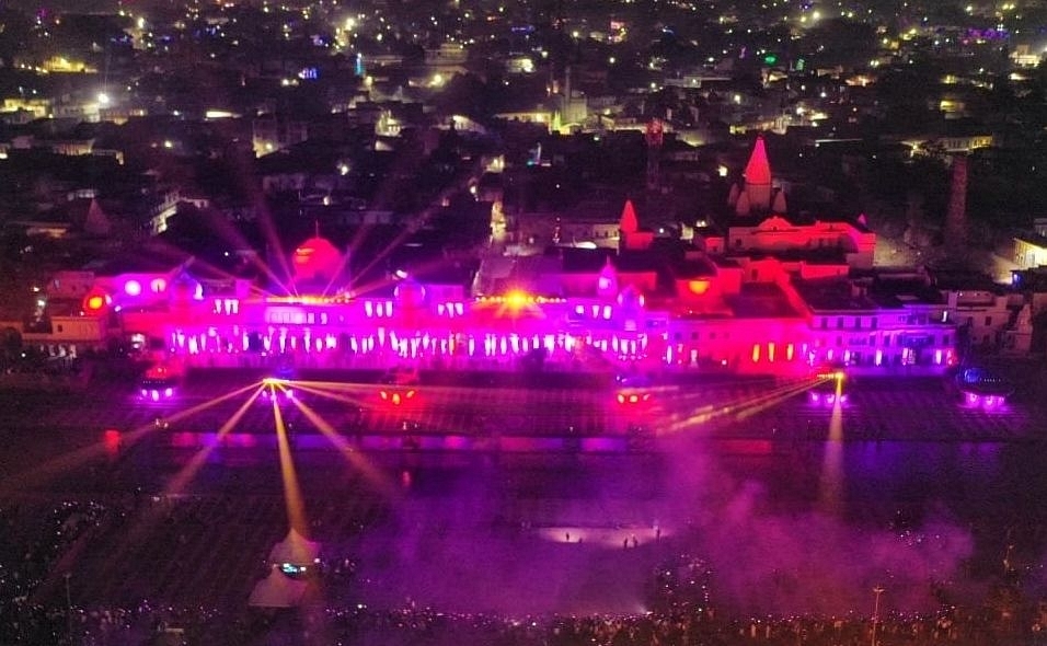 Light and sound and laser show at Ram Ki Paidi in Ayodhya