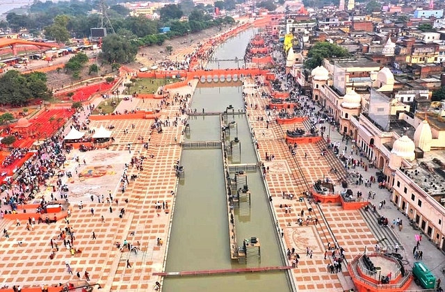 Ram Ki Paidi witht he diyas laid out