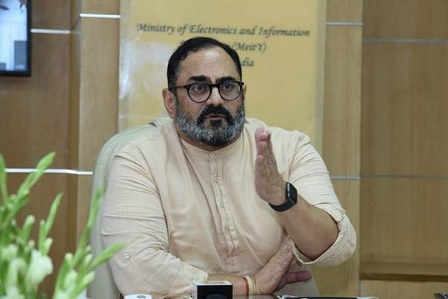 Minister of State for IT Rajeev Chandrasekhar.