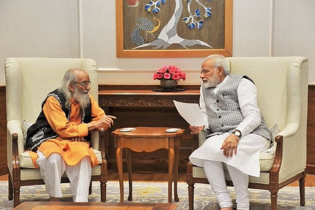 PM Modi with noted historian Balwant Moreshwar Purandare