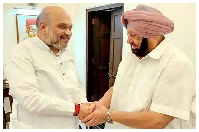 Amit Shah and Captain Amarinder Singh