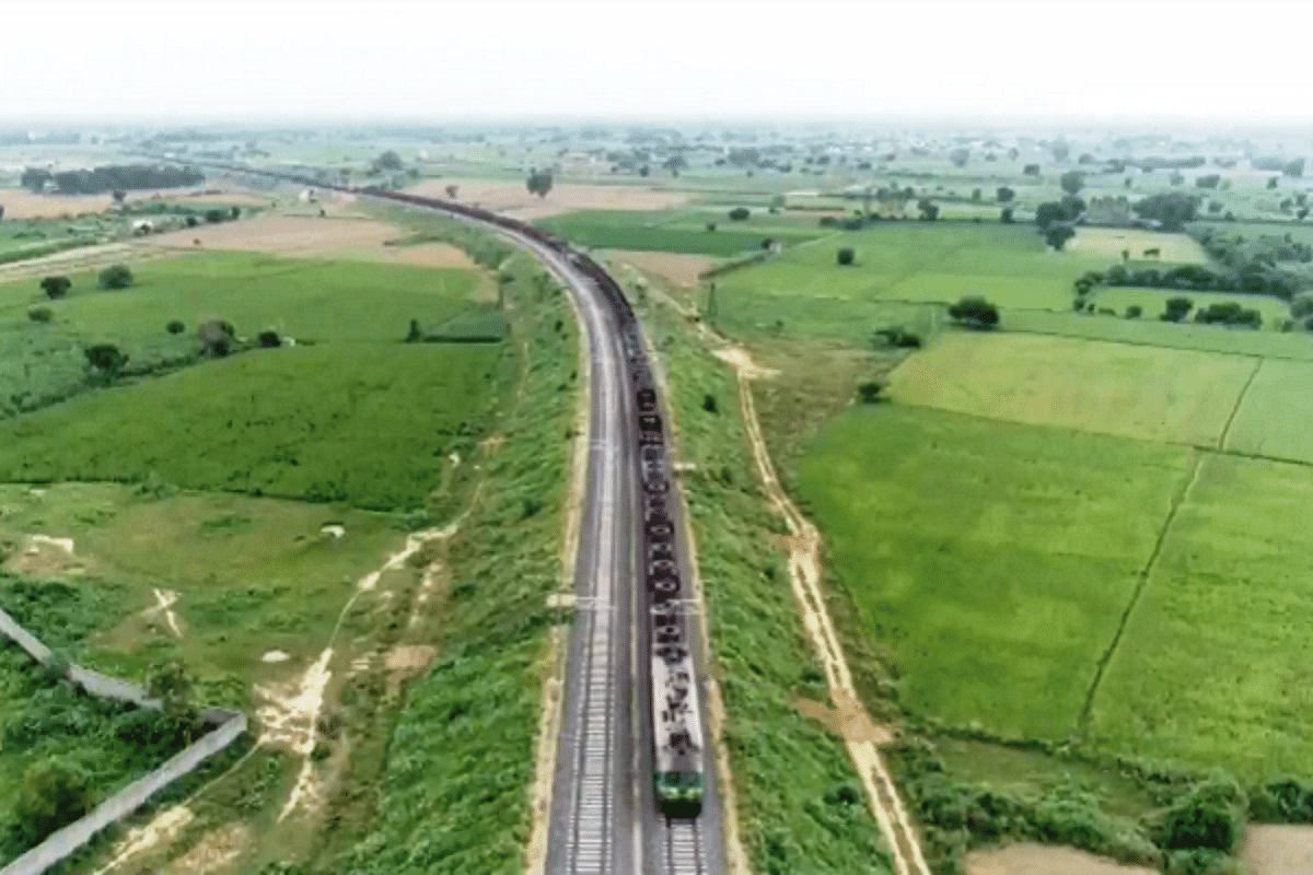 Heavy haul goods train on eastern dedicated freight corridor (Representative Image)