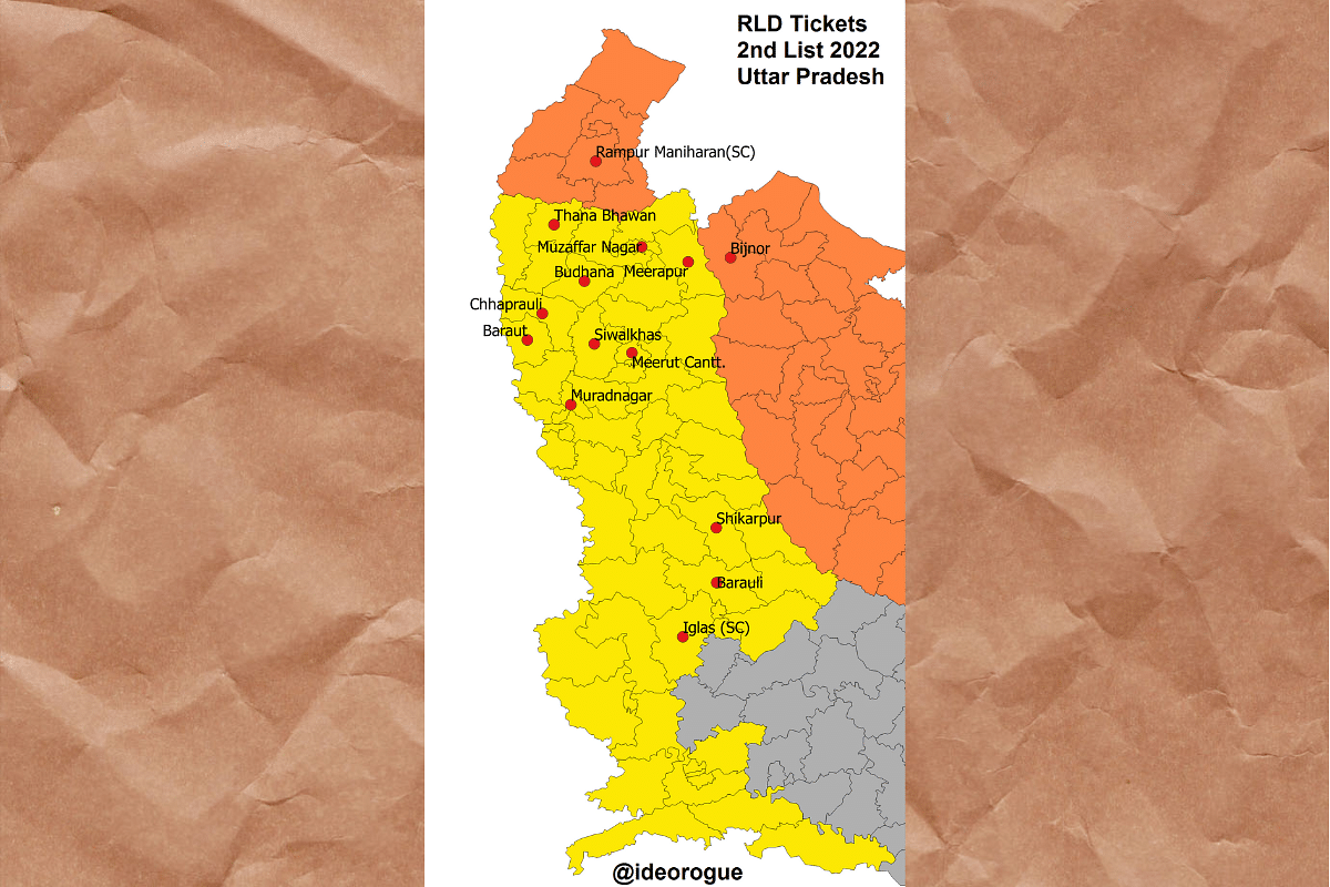 Map 1: The locations of 14 seats being contested by the RLD