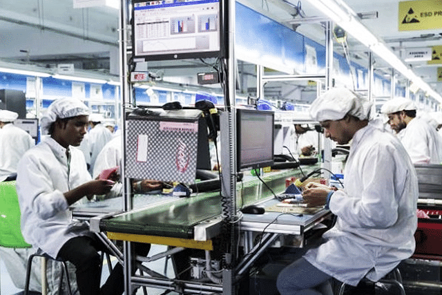 Smartphones being assembled in Noida (Udit Kulshrestha/Bloomberg via Getty Images)