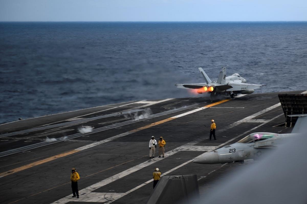 7 Military Personnel Injured As F-35 Crashes While Landing On USS Carl Vinson During An Operation In South China Sea Amid Chinese Incursions
