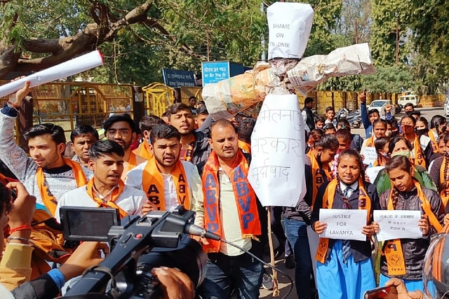 ABVP protest (Pic Via Twitter)