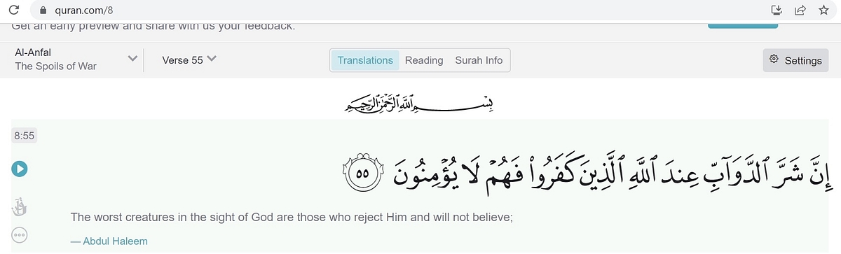 The Quran Translation Cited By Devadatt Kamat In Support Of Hijab Contains Hate Verses Against Idol-Worshippers, Polytheists, Non-Muslims