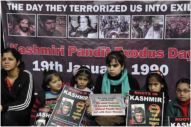 kashmiri pandits protesting 