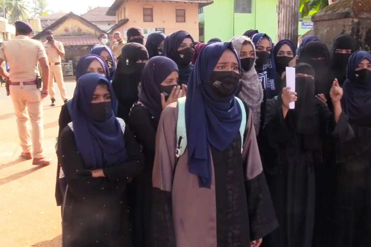 Students wearing Hijab 