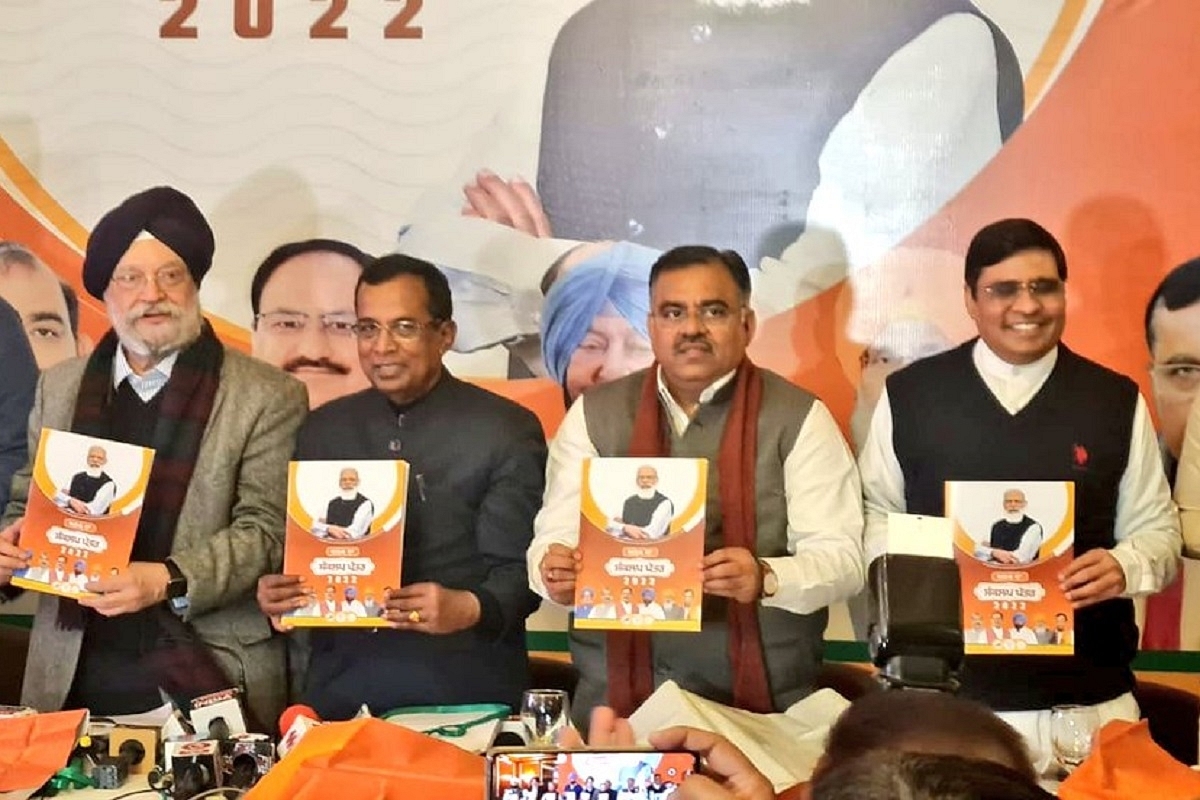BJP Releases Manifesto For Punjab Polls, Promises 75 Per Cent Reservation To State Youth In Govt Jobs