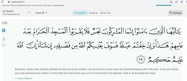 The Quran Translation Cited By Devadatt Kamat In Support Of Hijab Contains Hate Verses Against Idol-Worshippers, Polytheists, Non-Muslims