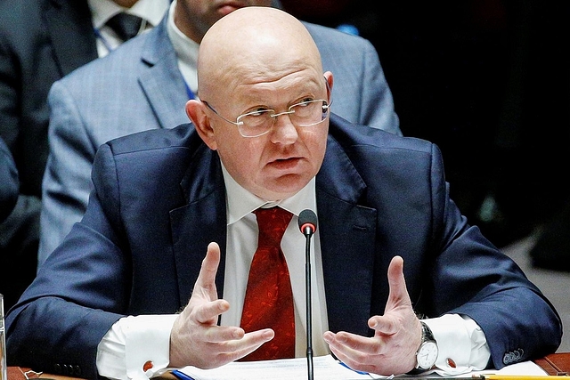 Russian Envoy to UN Vasily Nebenzya (Pic Via Twitter)