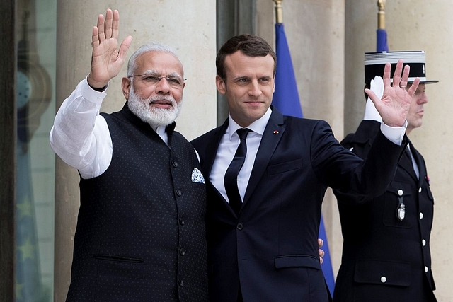 Narendra Modi and Emmanuel Macron 