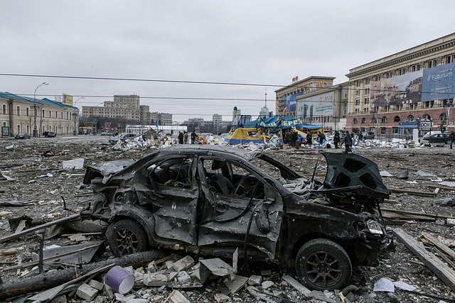 Kharkiv after Russian bombardment 