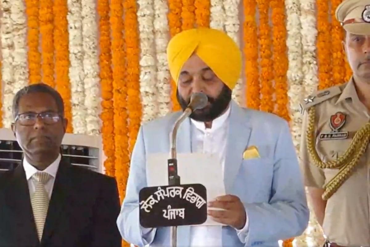 AAP Leader Bhagwant Mann Sworn In As Punjab Chief Minister