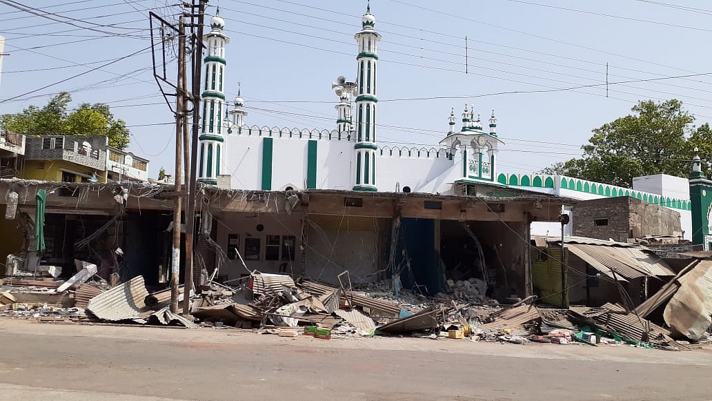 Shops in front of Mosque were demolished under administrative action