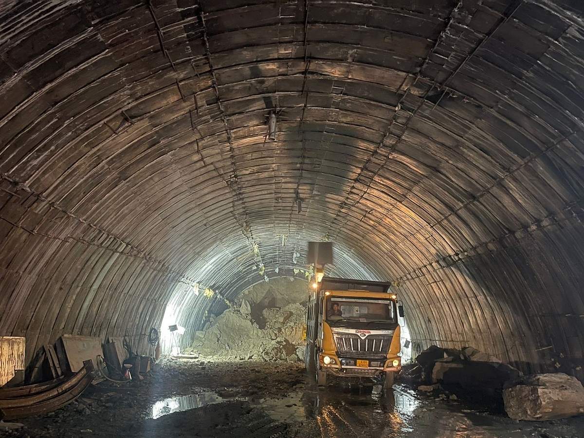 The ongoing work inside Nechiphu Tunnel (Ministry of Defence)