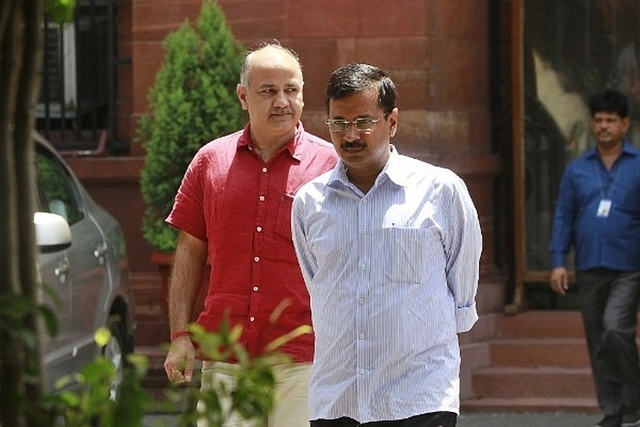 Kejriwal and Manish Sisodia (Photo by Sanjeev Verma/Hindustan Times via Getty Images)