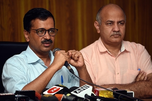 Delhi CM Arvind Kejriwal and Manish Sisodia (File Photo) (Sonu Mehta/Hindustan Times via Getty Images)