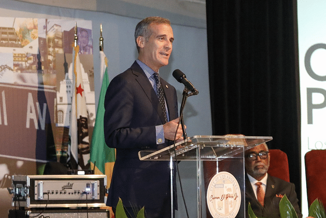 LA Mayor Eric Garcetti (Pic Via Twitter)