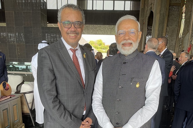 PM Modi with WHO chief Tedros Adhanom Ghebreyesus (Pic Via Twitter) 