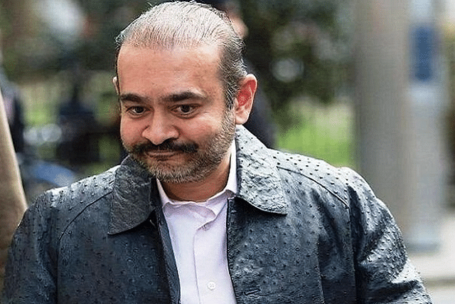 Fugitive businessman Nirav Modi in London (Twitter)