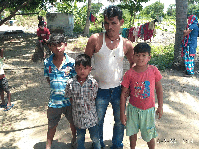 Ajey Ram from Bihar who alongwith his wife Lalitha works at Kannapiran Mills.