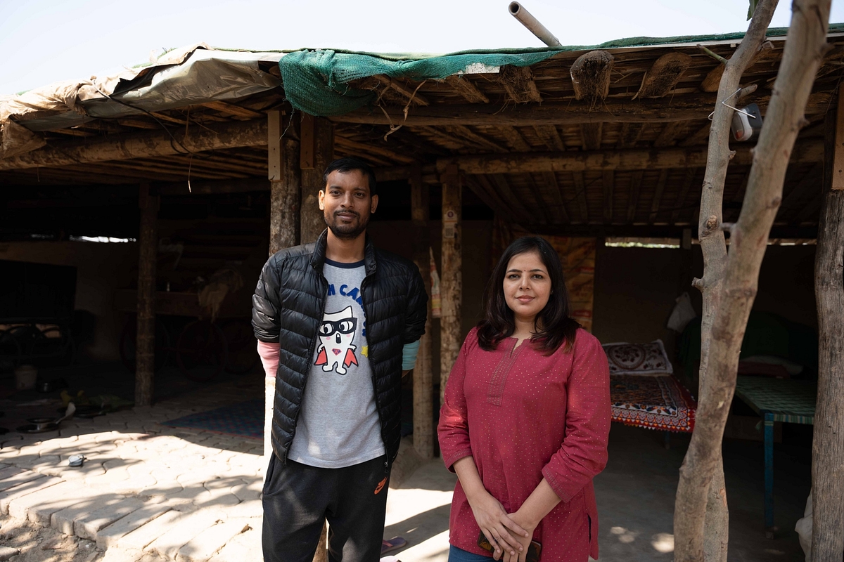 Hari Om Sahoo (left in the picture) with this correspondent 