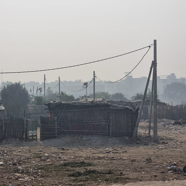 Electricity poles being set up